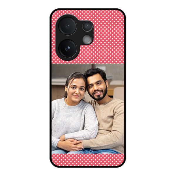 Vivo V60 5G Custom Glass Phone Case - White Dotted Design