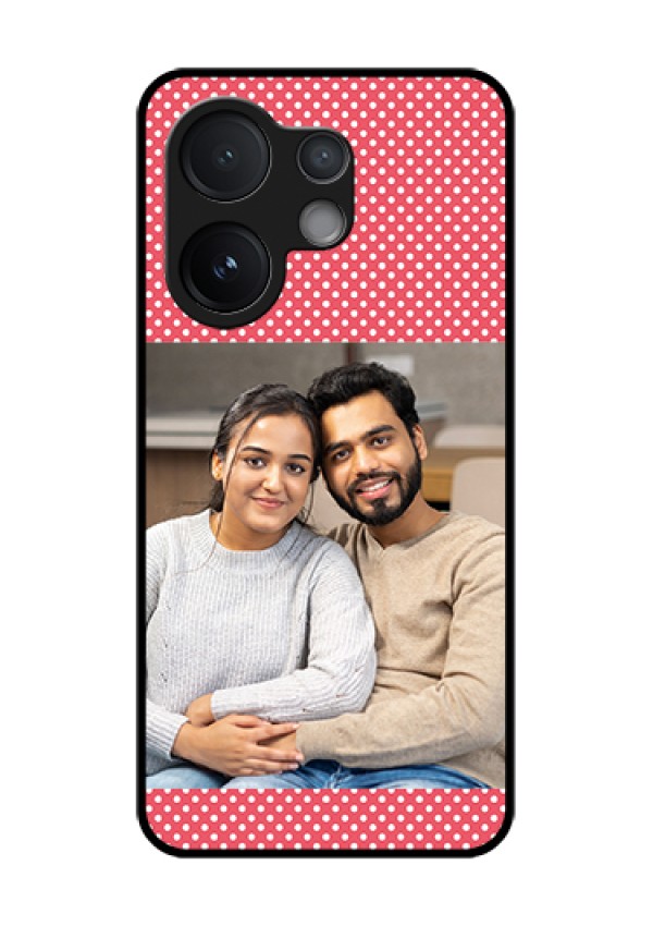 Vivo V60 5G Custom Glass Phone Case - White Dotted Design