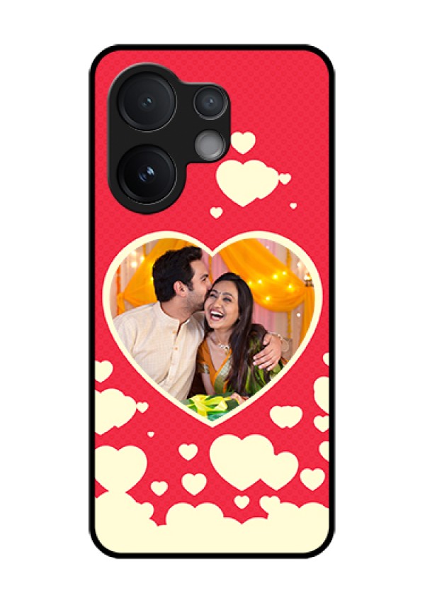 Vivo V60 5G Custom Glass Phone Case - Love Symbols Phone Cover Design