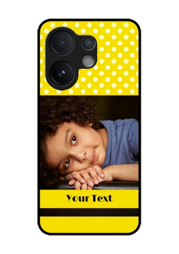 Vivo V60 5G Custom Glass Phone Case - Bright Yellow Case Design