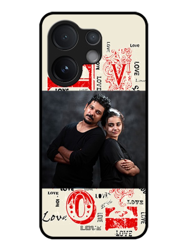 Custom Vivo V60 5G Custom Glass Phone Case - Trendy Love Design Case