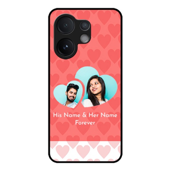 Vivo V60 5G Custom Glass Phone Case - Couple Pic Upload Design