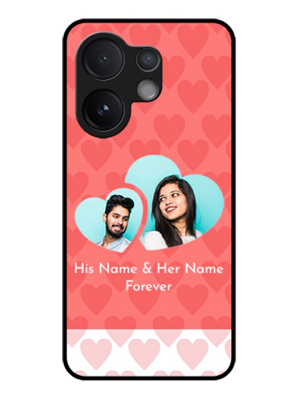 Custom Vivo V60 5G Custom Glass Phone Case - Couple Pic Upload Design