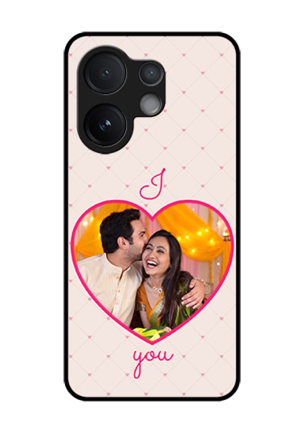 Vivo V60 5G Custom Glass Phone Case - Heart Shape Design