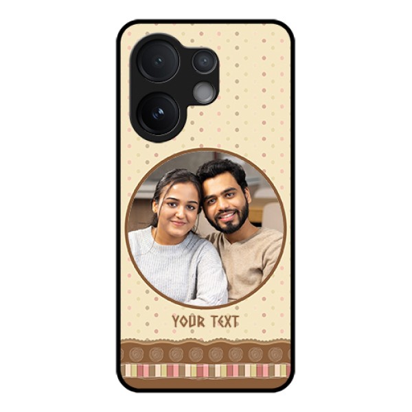 Vivo V60 5G Custom Glass Phone Case - Brown Dotted Mobile Case Design Vivo V60 5G Custom Glass Phone Case - Brown Dotted Mobile Case Design