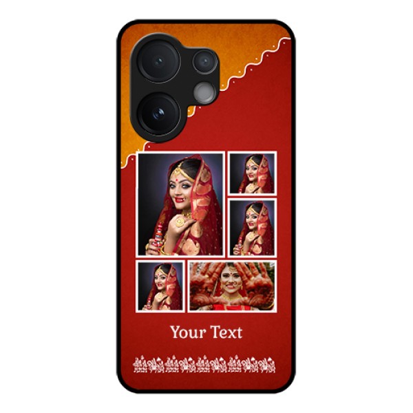 Vivo V60 5G Custom Glass Phone Case - Wedding Pic Upload Design