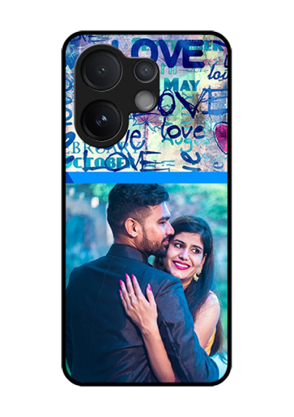 Vivo V60 5G Custom Glass Phone Case - Colorful Love Design