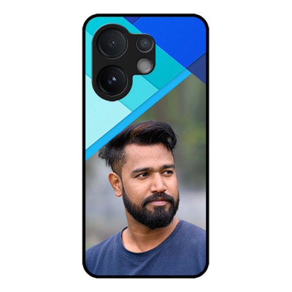 Vivo V60 5G Custom Glass Phone Case - Blue Pattern Design