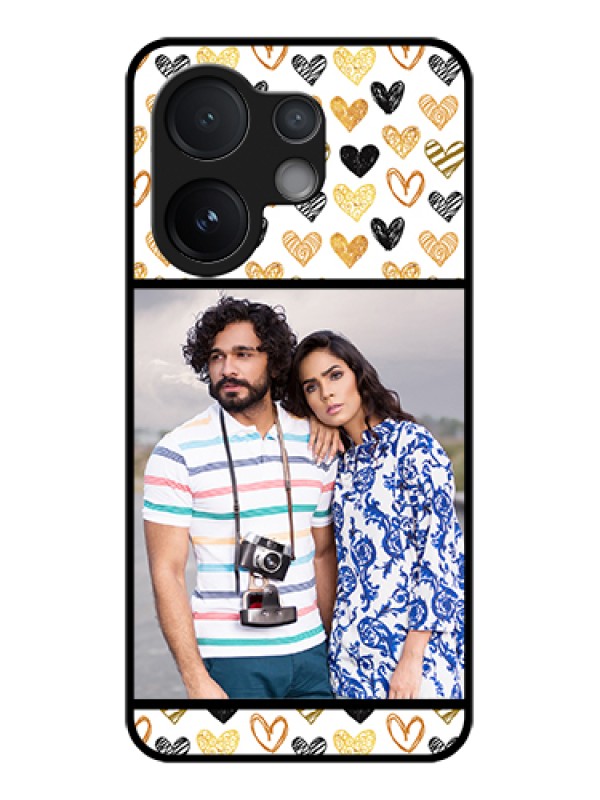 Custom Vivo V60 5G Custom Glass Phone Case - Love Symbol Design