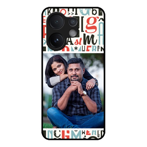 Vivo V60 5G Custom Glass Phone Case - Alphabet Design