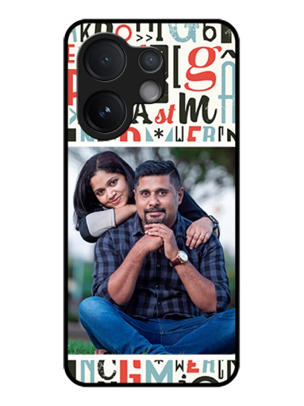 Custom Vivo V60 5G Custom Glass Phone Case - Alphabet Design