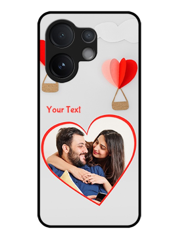 Custom Vivo V60 5G Custom Glass Phone Case - Parachute Love Design