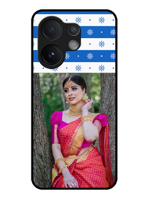 Custom Vivo V60 5G Custom Glass Phone Case - Snow Pattern Design