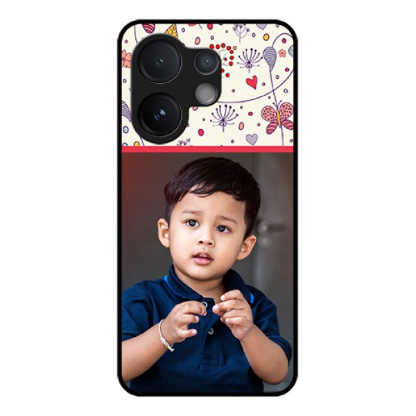 Vivo V60 5G Custom Glass Phone Case - Premium Floral Design