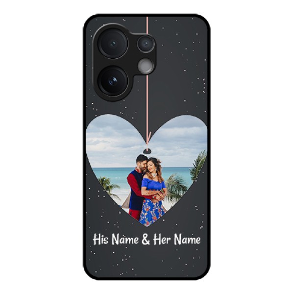 Vivo V60 5G Custom Glass Phone Case - Hanging Heart Design