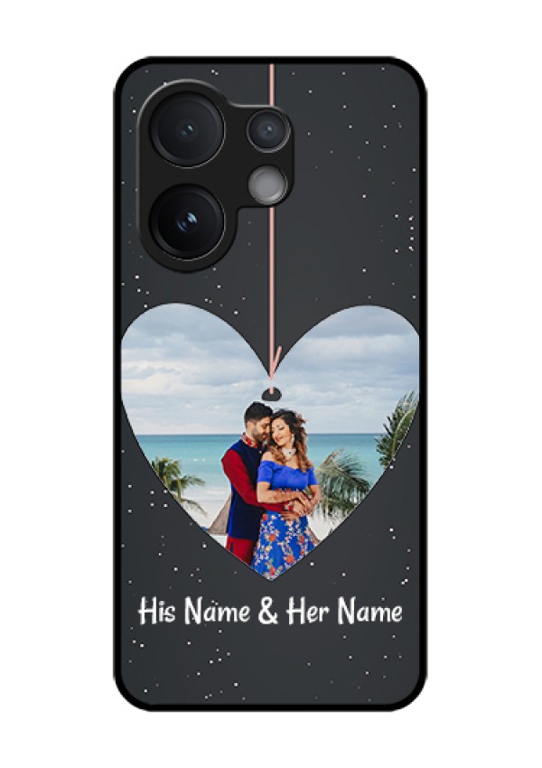 Vivo V60 5G Custom Glass Phone Case - Hanging Heart Design