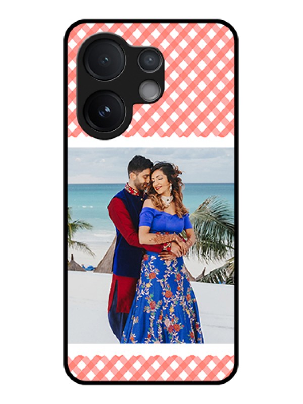 Custom Vivo V60 5G Custom Glass Phone Case - Pink Pattern Design