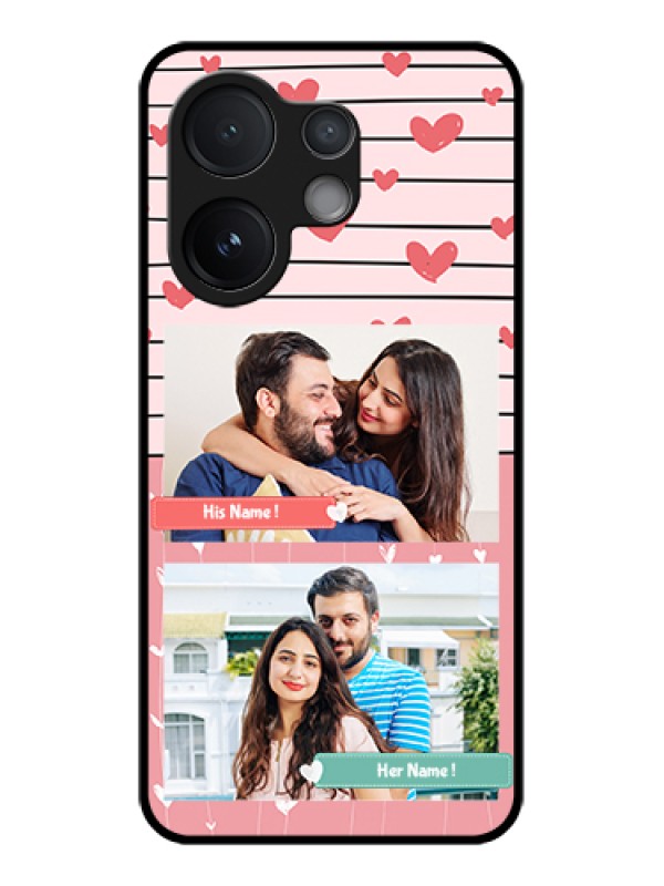 Custom Vivo V60 5G Custom Glass Phone Case - Photo With Heart Design
