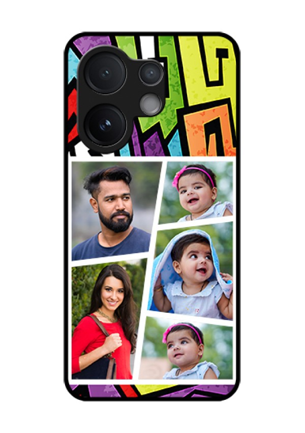 Vivo V60 5G Custom Glass Phone Case - Graffiti Pattern Design