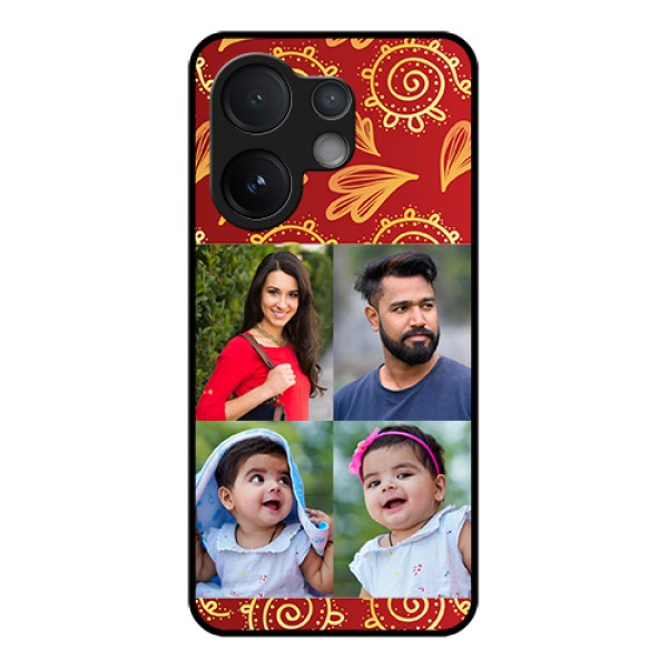 Vivo V60 5G Custom Glass Phone Case - 4 Image Traditional Design