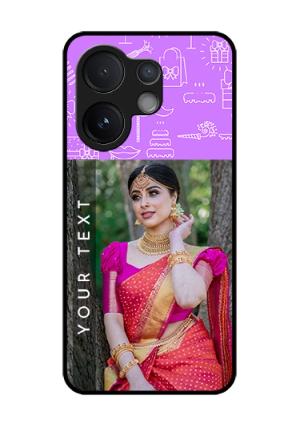 Vivo V60 5G Custom Glass Phone Case - Birthday Icons Design