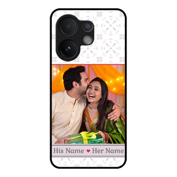 Vivo V60 5G Custom Glass Phone Case - With Photo And Ethnic Design Vivo V60 5G Custom Glass Phone Case - With Photo And Ethnic Design