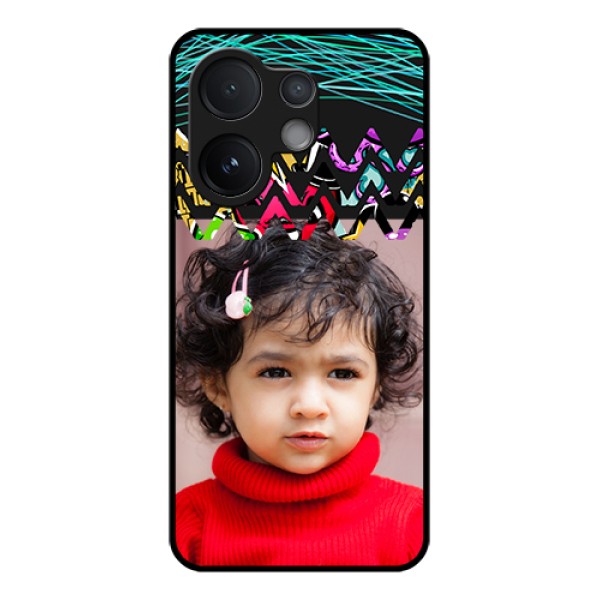 Vivo V60 5G Custom Glass Phone Case - Neon Abstract Design