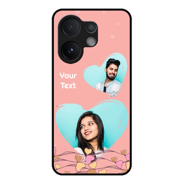 Vivo V60 5G Custom Glass Phone Case - Love Doodle Design