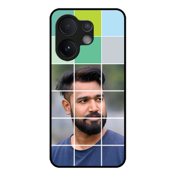 Vivo V60 5G Custom Glass Phone Case - With White Box Pattern
