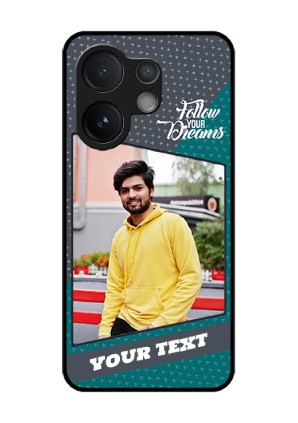 Vivo V60 5G Custom Glass Phone Case - Background Pattern Design With Quote