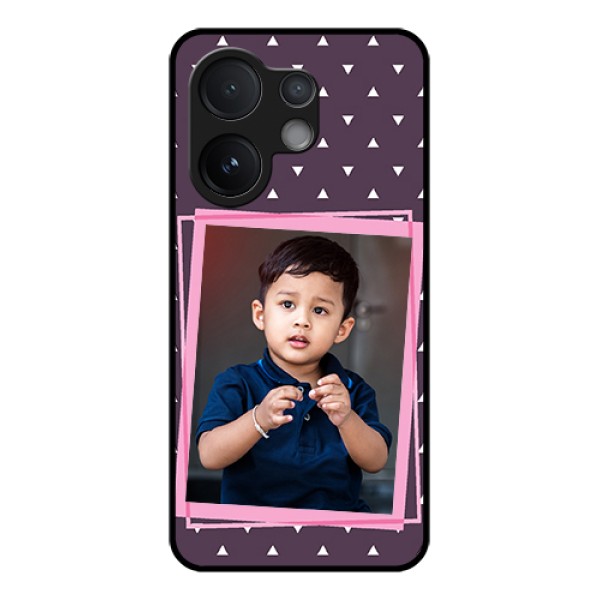 Vivo V60 5G Custom Glass Phone Case - Triangle Pattern Dotted Design Vivo V60 5G Custom Glass Phone Case - Triangle Pattern Dotted Design