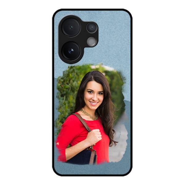 Vivo V60 5G Custom Glass Phone Case - Grunge Line Art Design