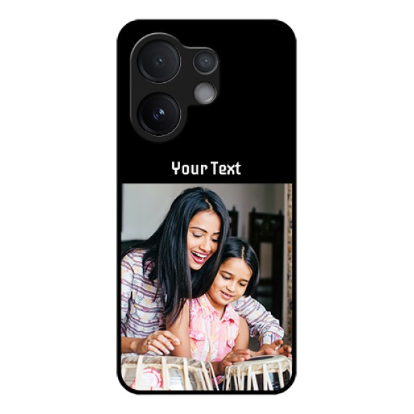 Vivo V60 5G Custom Glass Phone Case - Photo With Name Design