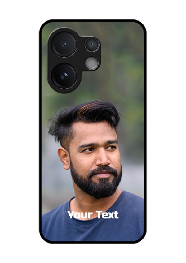 Vivo V60 5G Custom Glass Phone Case - Photo With Text Design