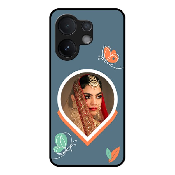 Vivo V60 5G Custom Glass Phone Case - Droplet Butterflies Design