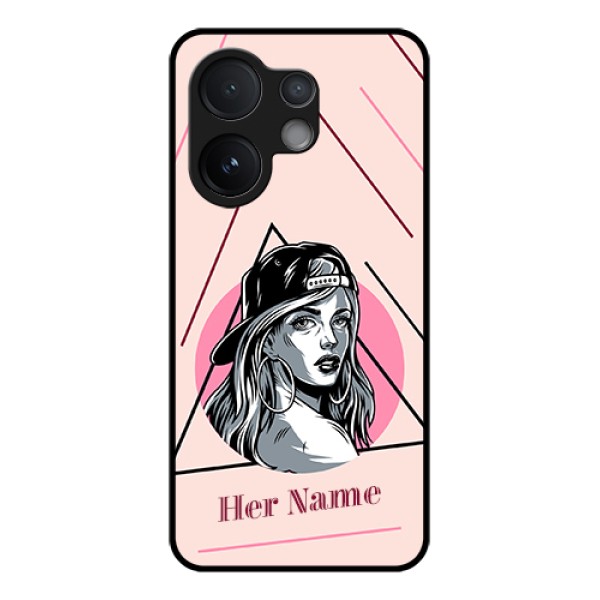Vivo V60 5G Custom Glass Phone Case - Rockstar Girl Design
