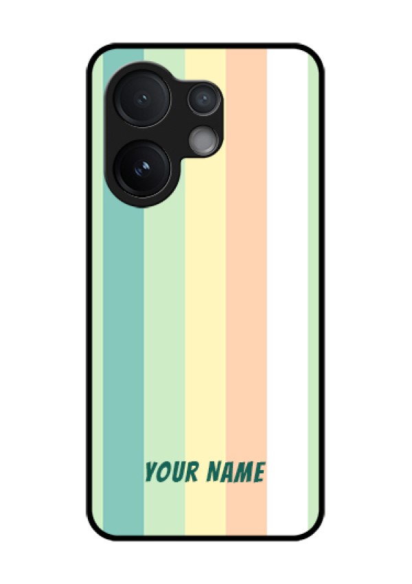 Vivo V60 5G Custom Glass Phone Case - Multi - Colour Stripes Design