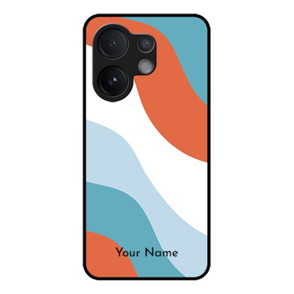 Vivo V60 5G Custom Glass Phone Case - Coloured Waves Design