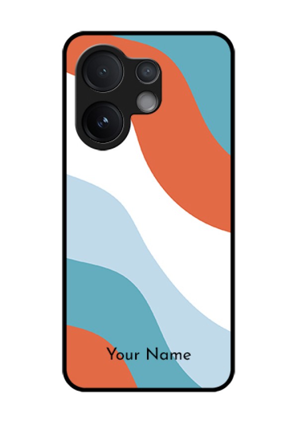 Vivo V60 5G Custom Glass Phone Case - Coloured Waves Design
