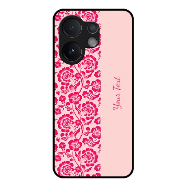 Vivo V60 5G Custom Glass Phone Case - Attractive Floral Pattern Design