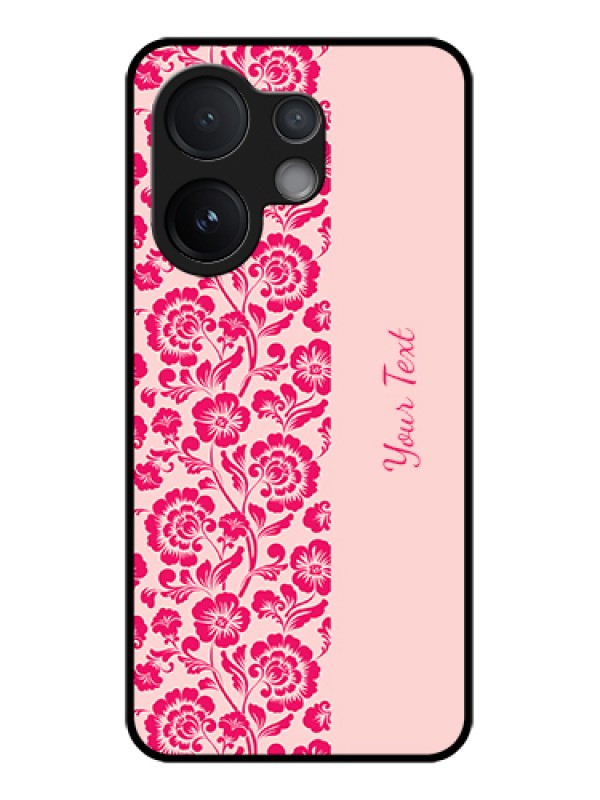 Custom Vivo V60 5G Custom Glass Phone Case - Attractive Floral Pattern Design