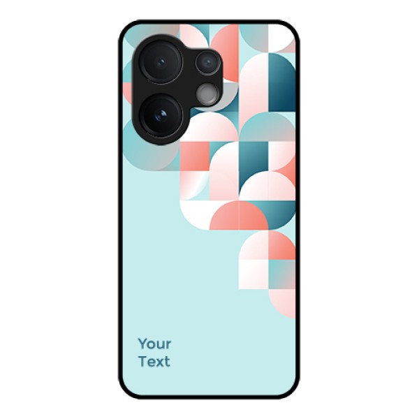 Vivo V60 5G Custom Glass Phone Case - Stylish Semi - Circle Pattern Design