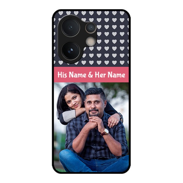 Vivo V60e 5G Custom Glass Phone Case - Love Symbols Design