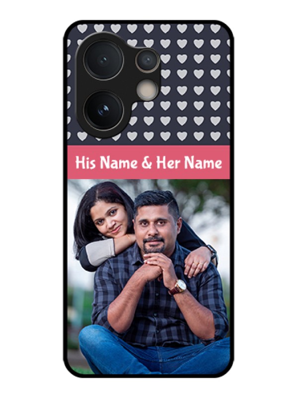 Custom Vivo V60e 5G Custom Glass Phone Case - Love Symbols Design