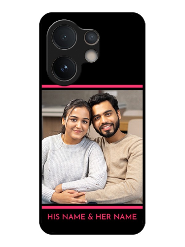 Custom Vivo V60e 5G Custom Glass Phone Case - With Add Text Design