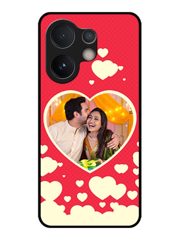 Custom Vivo V60e 5G Custom Glass Phone Case - Love Symbols Phone Cover Design