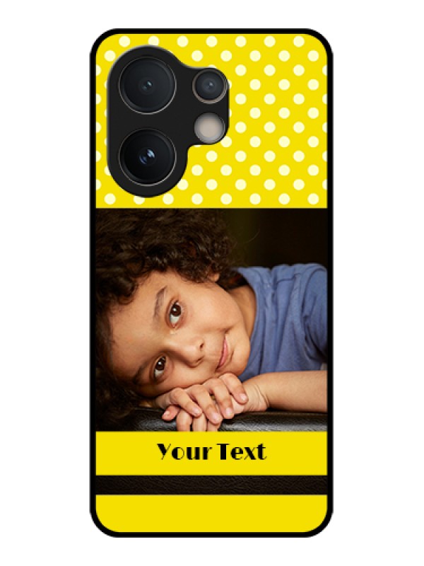 Custom Vivo V60e 5G Custom Glass Phone Case - Bright Yellow Case Design