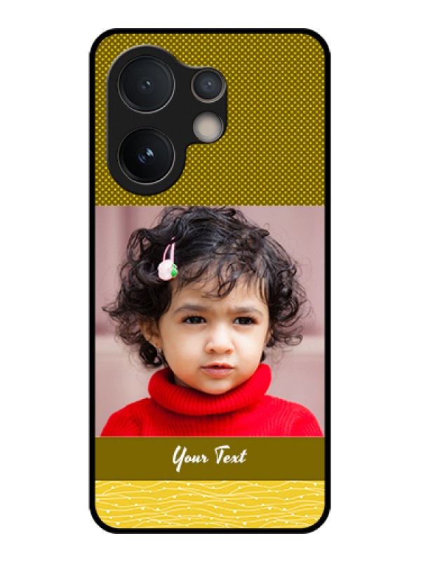 Custom Vivo V60e 5G Custom Glass Phone Case - Simple Green Color Design
