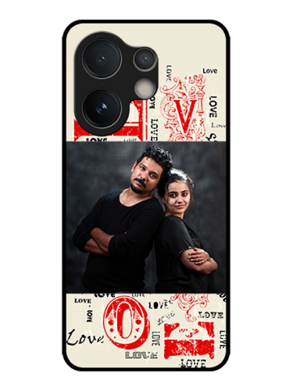 Custom Vivo V60e 5G Custom Glass Phone Case - Trendy Love Design Case