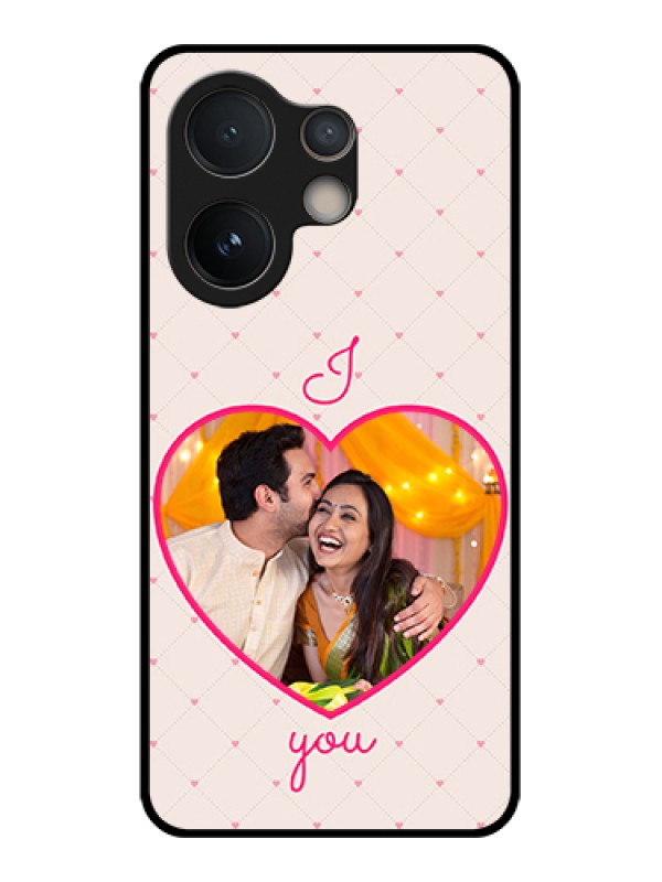 Custom Vivo V60e 5G Custom Glass Phone Case - Heart Shape Design